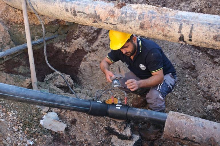 SÜMERORHANGAZİ ARASINDA YATAY SONDAJLA ALTYAPI GEÇİŞİ