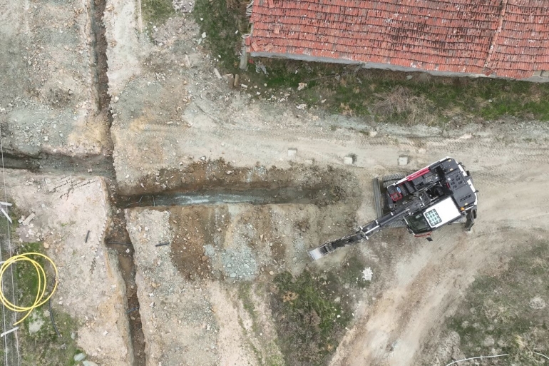 EĞRİÖZ'DE İÇME VE KULLANMA SUYU İLETİM HATLARI TAMAMLANDI